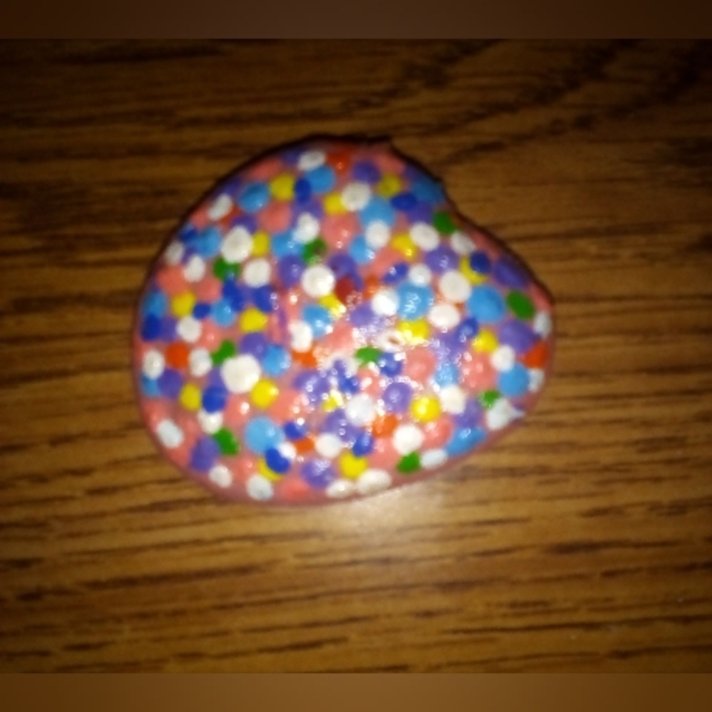 Hand Painted Rock by Me Multicolor